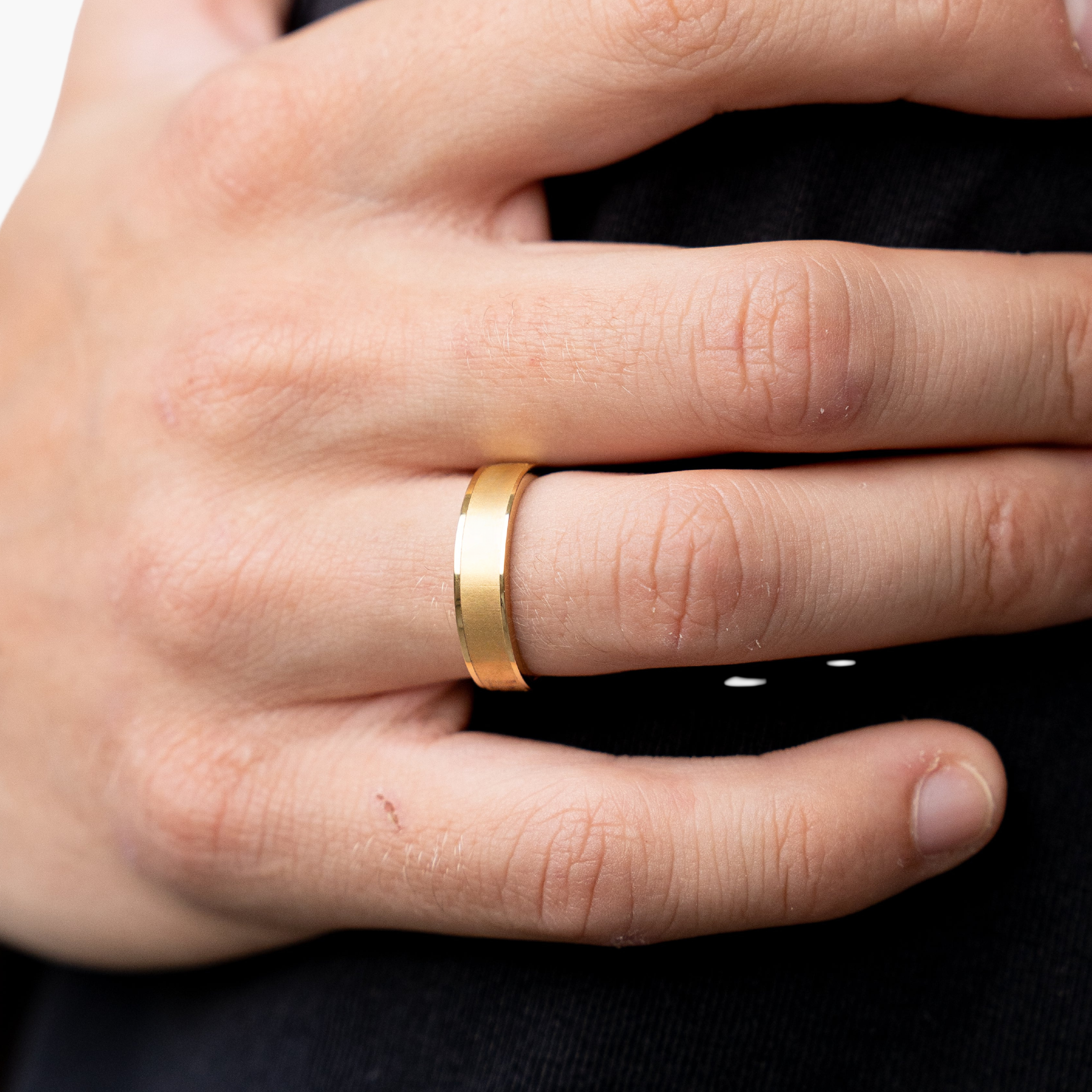 MATT BAND RING (18K GOLD)