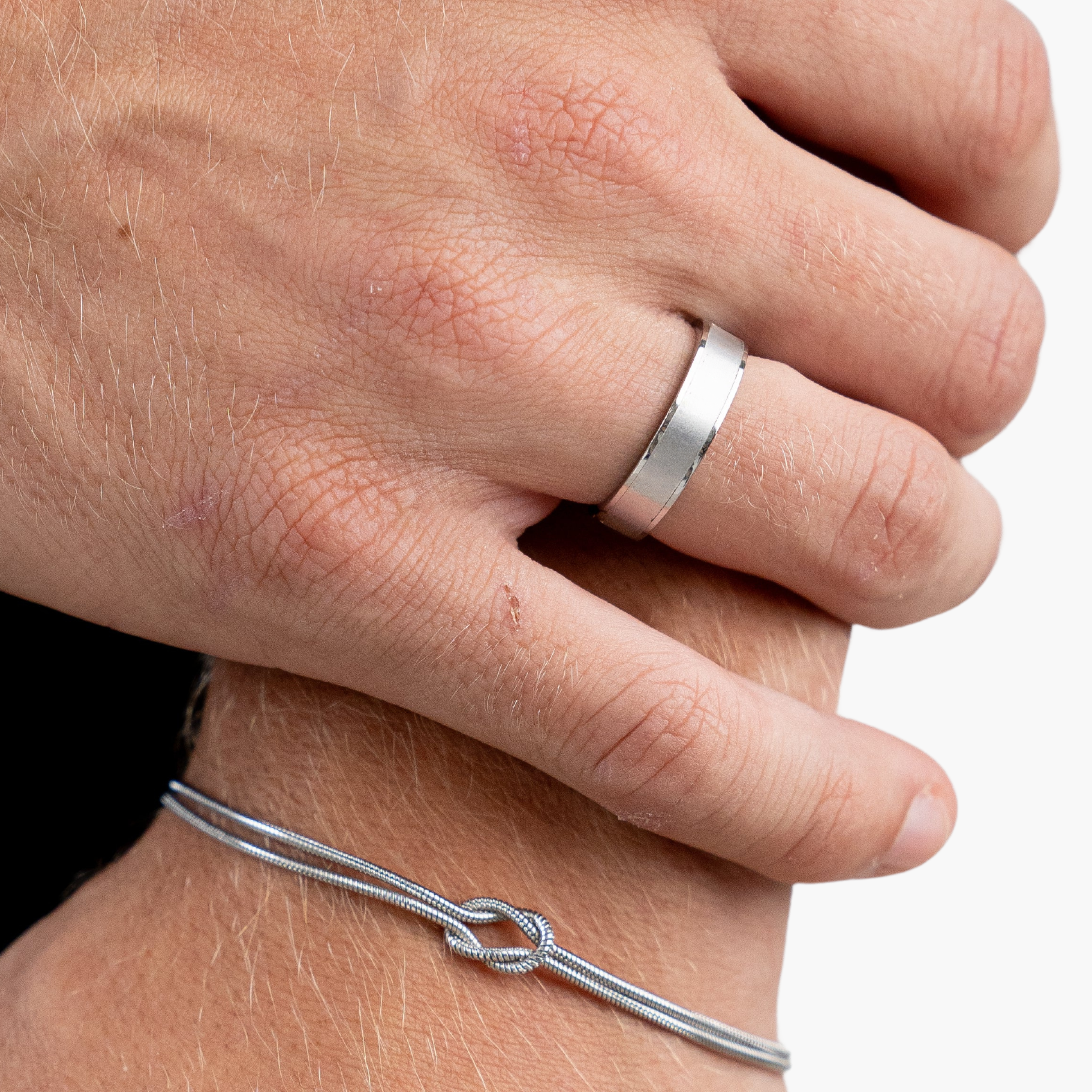 MATT BAND RING (SILVER)